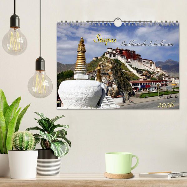 Produktbild: Stupas &ndash; Buddhistische Sakralbauten 2026 (Wandkalender 2026 DIN A4 quer), CALVENDO Monatskalender