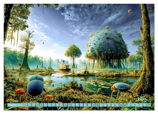 Produktbild: Fantastische Naturvisionen. Wo Gedanken zu Landschaften werden (Wandkalender 2026 DIN A3 quer), CALVENDO Monatskalender