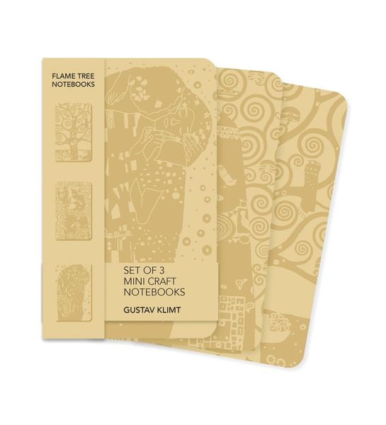 Produktbild: Dreier-Set mit handgefertigten Notizb&uuml;chlein: Gustav Klimt