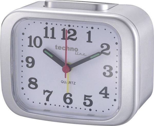 Produktbild: Techno Line Model XL silber Quarz Wecker Silber Alarmzeiten 1 1 Timerzeit