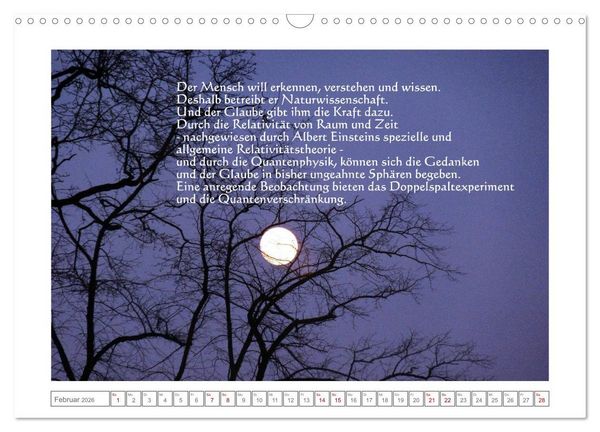 Produktbild: Quantenphysikalischer Nachdenk-Kalender (Wandkalender 2026 DIN A3 quer), CALVENDO Monatskalender