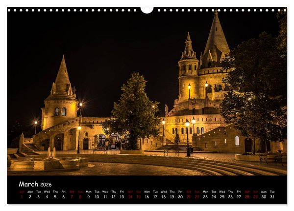 Produktbild: Danube River Nightlights (Wall Calendar 2026 DIN A3 landscape), CALVENDO 12 Month Wall Calendar