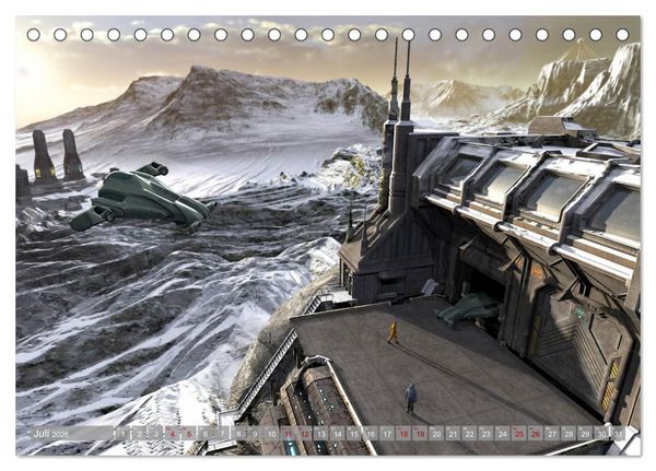 Produktbild: Science Fiction Visionen (Tischkalender 2026 DIN A5 quer), CALVENDO Monatskalender