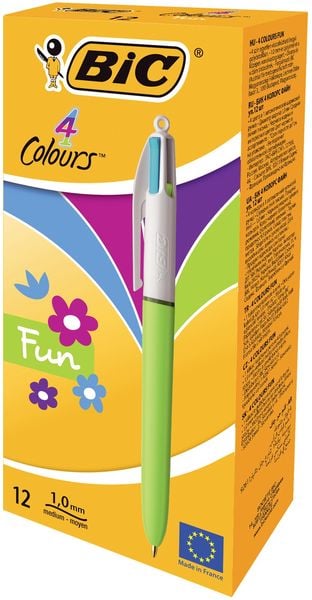 Produktbild: BIC Kugelschreiber 4 Colours Fashion 0.4mm, 12er Set