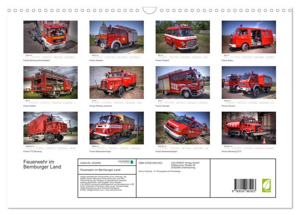 Produktbild: Feuerwehr im Bernburger Land (Wandkalender 2026 DIN A3 quer), CALVENDO Monatskalender