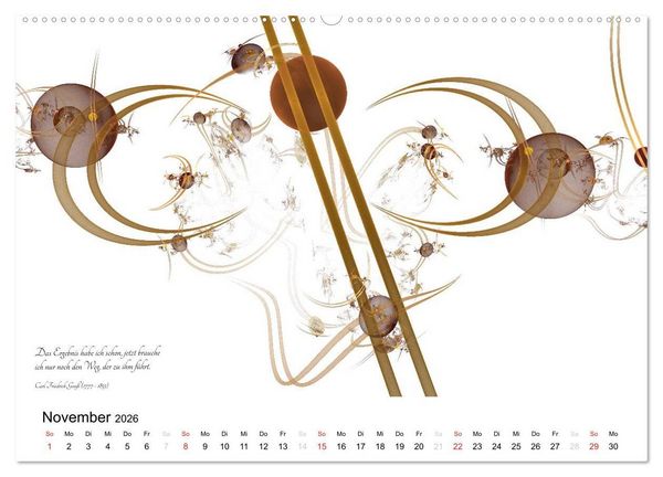 Produktbild: Mathematik - Grafiken und Zitate 2026 (Wandkalender 2026 DIN A2 quer), CALVENDO Monatskalender