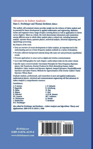 Produktbild: Advances in Gabor Analysis