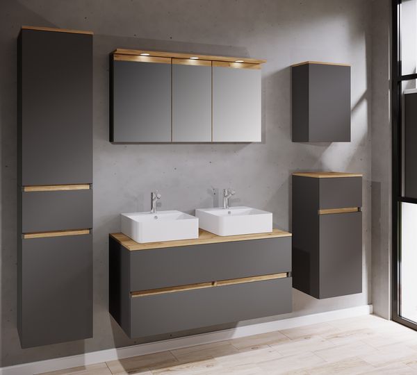 Produktbild: 4 tlg. Badm&ouml;bel-Set mit Waschbecken Cosila-A 111cm