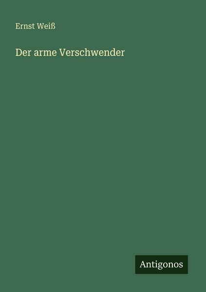 Produktbild: Der arme Verschwender