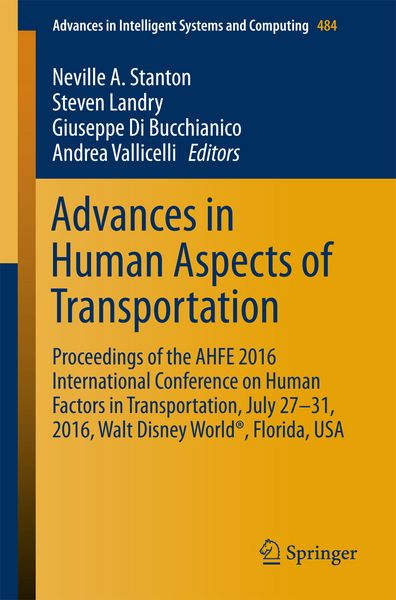 Produktbild: Advances in Human Aspects of Transportation