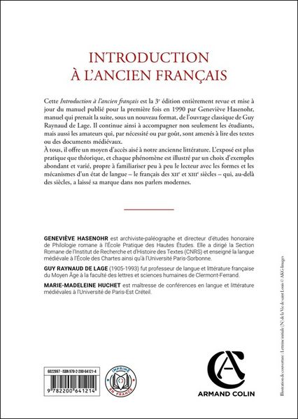 Produktbild: Introduction &agrave; l'ancien fran&ccedil;ais