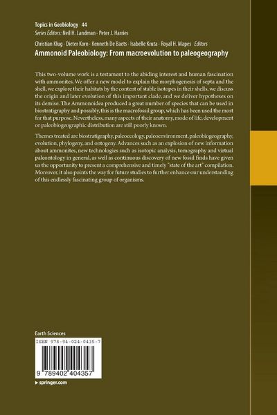 Produktbild: Ammonoid Paleobiology: From macroevolution to paleogeography