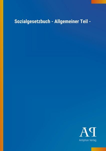 Produktbild: Sozialgesetzbuch - Allgemeiner Teil -