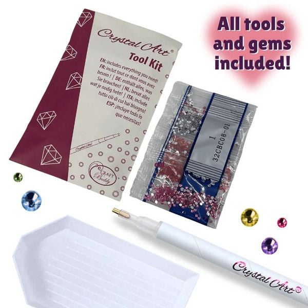 Produktbild: Craft Buddy CAKC-32CBC08 - Crystal Art Keyring, Care Bears Blind Bag, Schl&uuml;sselanh&auml;nger, Diamant-Malerei-Set