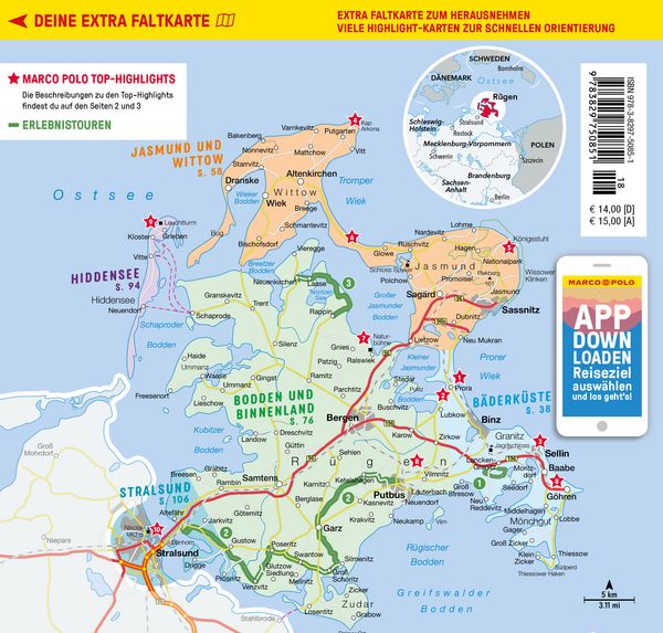 Produktbild: MARCO POLO Reisef&uuml;hrer R&uuml;gen, Hiddensee, Stralsund
