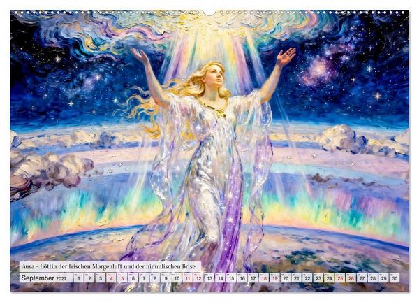 Produktbild: G&ouml;tter der Elemente - Griechische Mythologie Kunstkalender (hochwertiger Premium Wandkalender 2027 DIN A2 quer), Kunstdruck in Hochglanz
