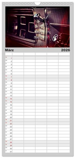 Produktbild: Familienplaner 2026 - US-Muscle-Cars - Plymouth mit 5 Spalten (Wandkalender, 21 x 45 cm) CALVENDO