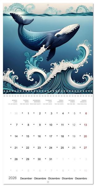 Produktbild: La joie animale (Calendrier mural carr&eacute; 2026 30x30 cm) Calendrier double avec une page pour vos prises de notes