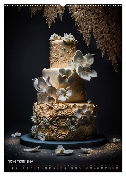 Produktbild: Zur Hochzeit eine Torte (Wandkalender 2026 DIN A2 hoch), CALVENDO Monatskalender