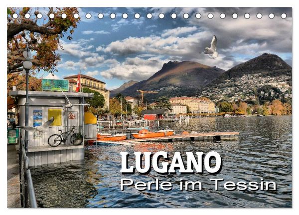 Produktbild: Lugano - Perle im Tessin (Tischkalender 2026 DIN A5 quer), CALVENDO Monatskalender