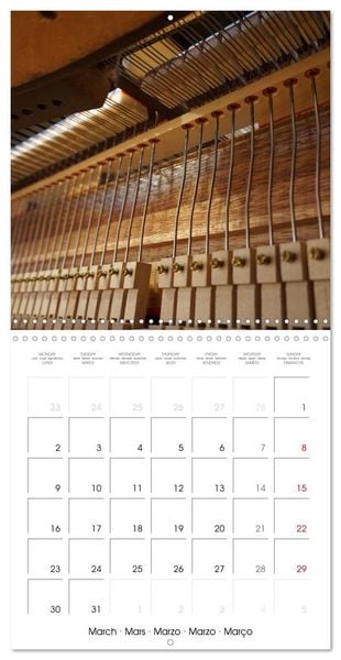 Produktbild: Moments de Piano (Calendrier mural carr&eacute; 2026 30x30 cm) Calendrier double avec une page pour vos prises de notes