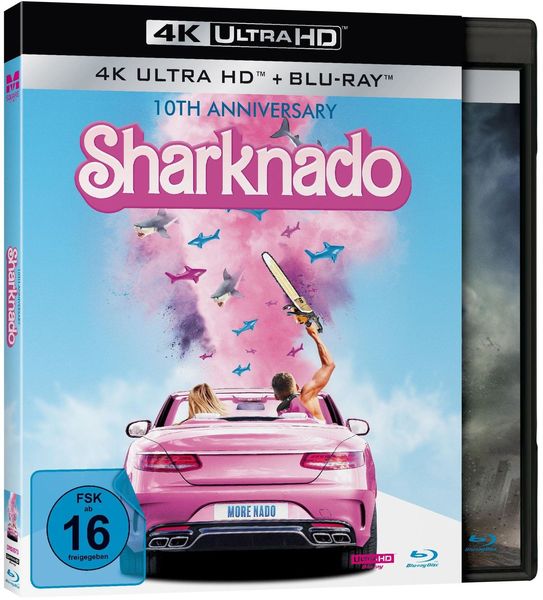 Produktbild: Sharknado - More Sharks more Nado Extended 4K-Edition (UHD+Blu-ray Sonderauflage im rosa Schuber, limitiert auf 500 St&uuml;ck)