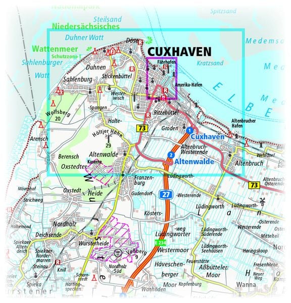 Cuxhaven mit Helgoland 1:16 000