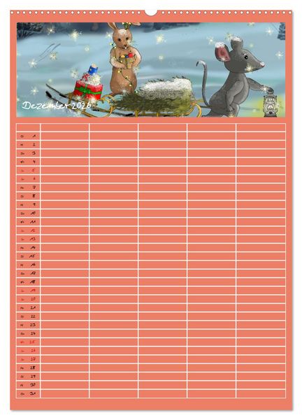 Produktbild: Mats Maus und seine Freunde (hochwertiger Premium Wandkalender 2026 DIN A2 hoch), Kunstdruck in Hochglanz