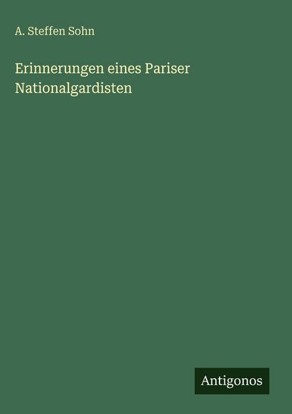 Produktbild: Erinnerungen eines Pariser Nationalgardisten