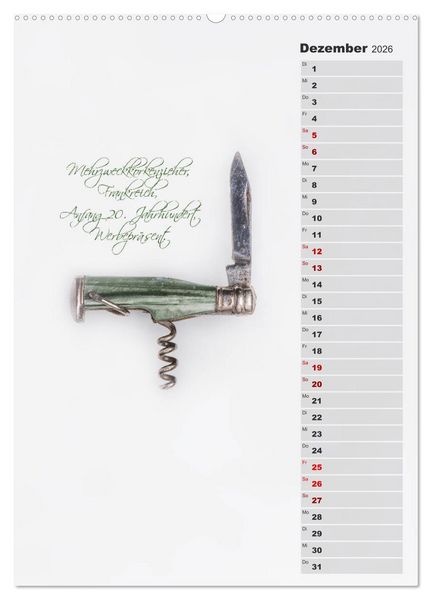 Produktbild: Emotionale Momente: Korkenzieher - geniales Alltagswerkzeug. Planer. (hochwertiger Premium Wandkalender 2026 DIN A2 hoch), Kunstdruck in Hochglanz