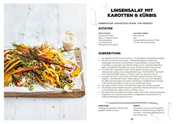 Produktbild: Lecker vegetarisch mit nur 5 Zutaten - schnelle, preiswerte und gesunde Rezepte