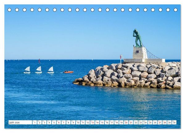 Produktbild: Montpellier - Escapades en ville et aux alentours (Calendrier de bureau 2026 DIN A5 vertical), CALVENDO calendrier mensuel