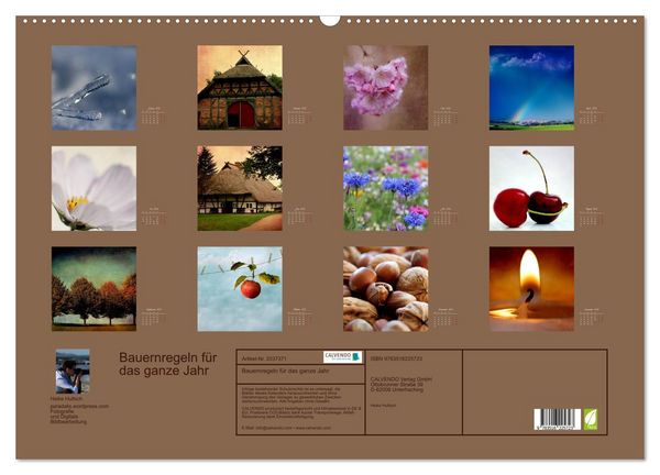 Produktbild: Bauernregeln f&uuml;r das ganze Jahr (Wandkalender 2026 DIN A2 quer), CALVENDO Monatskalender