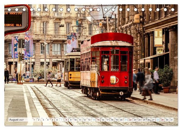 Produktbild: Italienisches Stadtgefl&uuml;ster, Rom - Mailand - Florenz (Tischkalender 2027 DIN A5 quer), CALVENDO Monatskalender