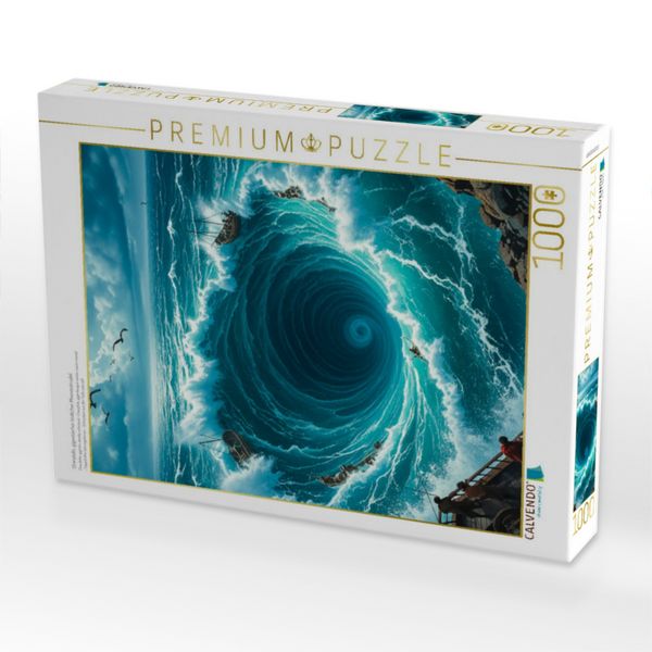 Produktbild: CALVENDO Puzzle Charybdis, gigantischer t&ouml;dlicher Meeresstrudel | 1000 Teile Lege-Gr&ouml;&szlig;e 64x48cm Foto-Puzzle f&uuml;r gl&uuml;ckliche Stunden