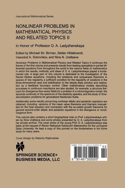 Produktbild: Nonlinear Problems in Mathematical Physics and Related Topics II