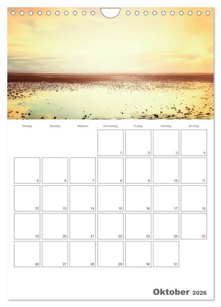 Produktbild: Strandbilder - K&uuml;nstlerische Impressionen von der Nordsee (Wandkalender 2026 DIN A4 hoch), CALVENDO Monatskalender