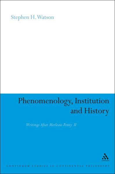 Produktbild: Phenomenology, Institution and History