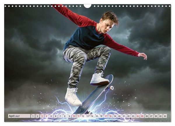 Produktbild: Dimensionen des Skateboarding (Wandkalender 2027 DIN A3 quer), CALVENDO Monatskalender