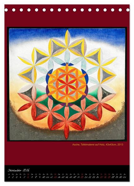 Produktbild: Die heilige Blume des Lebens - Mandalas von Istvan Seidel (Tischkalender 2026 DIN A5 hoch), CALVENDO Monatskalender