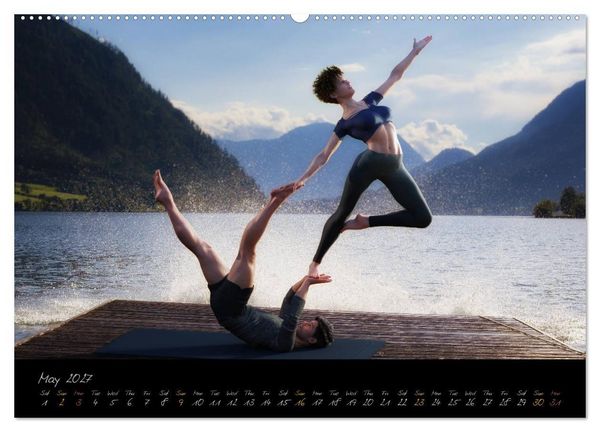 Produktbild: Yoga Couples - Harmony and Passion (High Quality Premium Wall Calendar 2027 DIN A2 landscape),CALVENDO 12 Month Wall Calendar