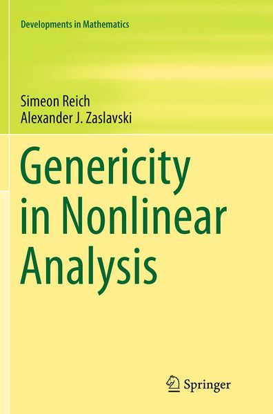 Produktbild: Genericity in Nonlinear Analysis