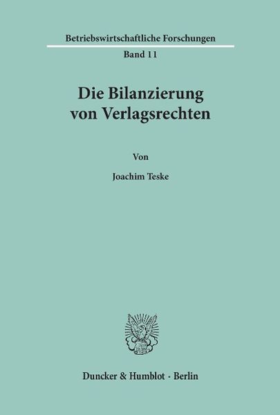 Die Bilanzierung von Verlagsrechten