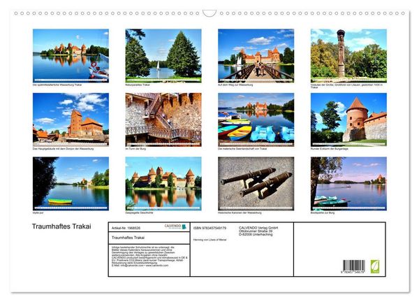 Produktbild: Traumhaftes Trakai (Wandkalender 2026 DIN A2 quer), CALVENDO Monatskalender
