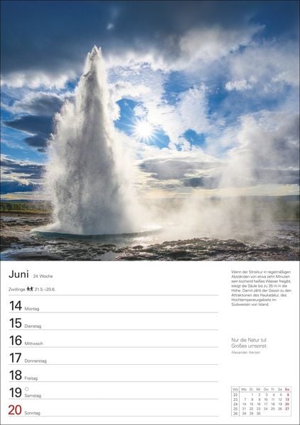 Produktbild: Wunder der Natur Wochenplaner 2027 - 53 faszinierende Fotografien