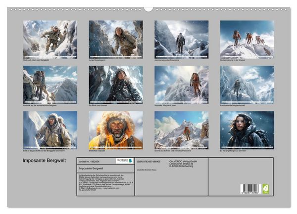 Produktbild: Imposante Bergwelt (Wandkalender 2026 DIN A2 quer), CALVENDO Monatskalender