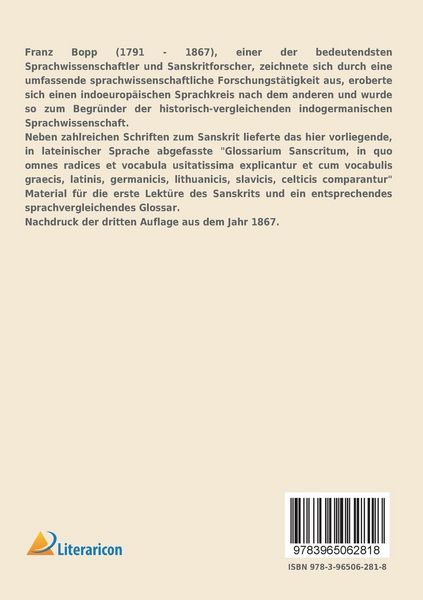 Produktbild: Glossarium Sanscritum
