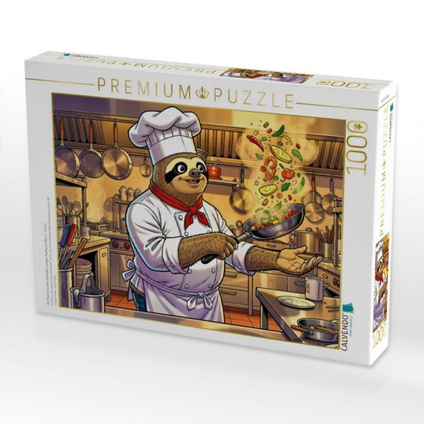 Produktbild: CALVENDO Puzzle Ein Motiv aus dem Kalender Lustiges Faultier im Beruf - Comic | 1000 Teile Lege-Gr&ouml;&szlig;e 64x48cm Foto-Puzzle f&uuml;r gl&uuml;ckliche Stunden