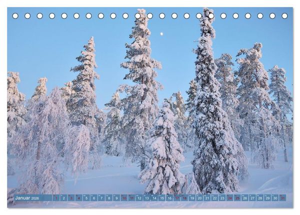 Produktbild: Finnisch Lappland (Tischkalender 2026 DIN A5 quer), CALVENDO Monatskalender