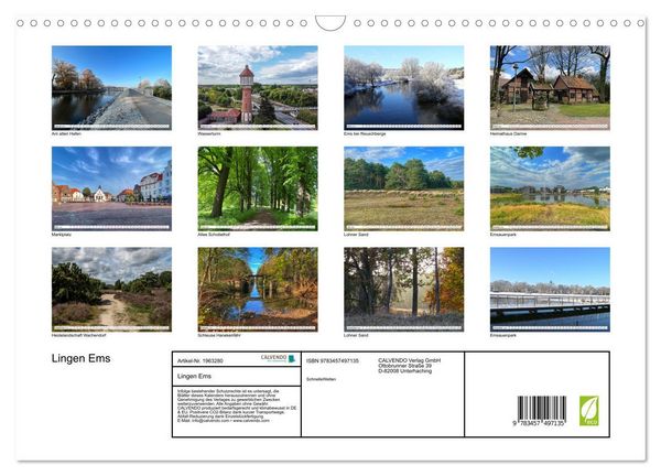 Produktbild: Lingen Ems (Wandkalender 2026 DIN A3 quer), CALVENDO Monatskalender